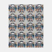 宇宙コアラパターン フリースブランケット (正面)