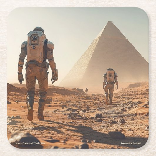 宇宙コマンド™コレクション – 探査シリーズ スクエアペーパーコースター (正面)