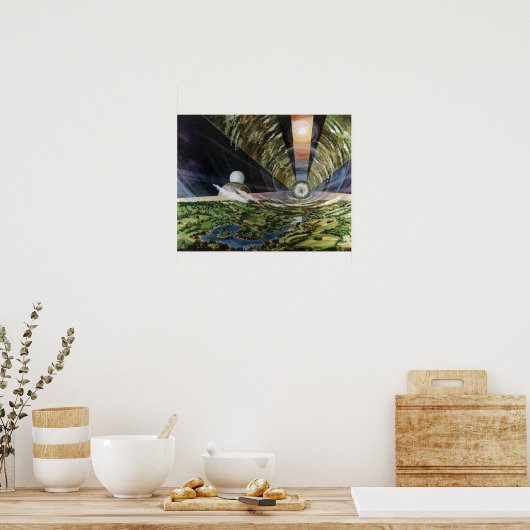 宇宙コロニーのポスター#2 ポスター (キッチン)