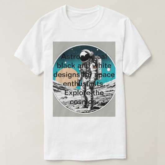 宇宙コントラスト:白黒宇宙創造 Tシャツ (デザイン正面)