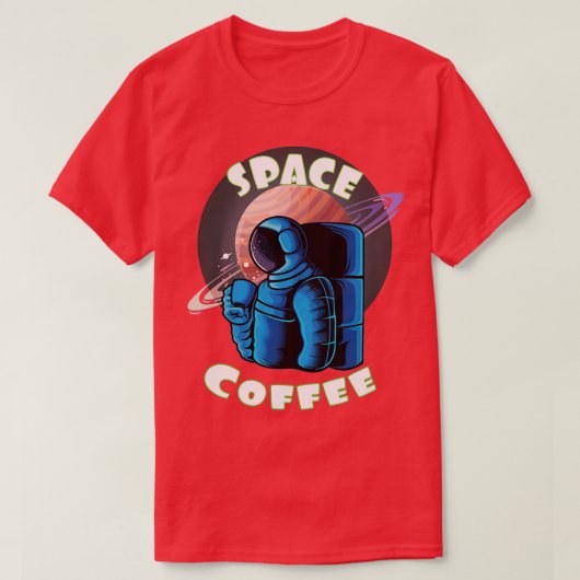 宇宙コーヒーコーヒー宇宙 Tシャツ (デザイン正面)