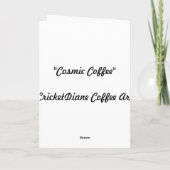 "宇宙コーヒー" CricketDianeのコーヒー芸術 カード (裏面)