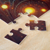 宇宙サイケデリック林に生息するフクロウ ジグソーパズル (側面)