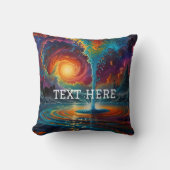 宇宙サイケデリック渦 – 素晴らし抽象芸術 クッション (正面)