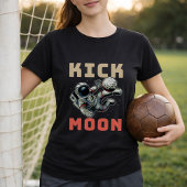 宇宙サッカー 月蹴る宇宙飛行士ジョーク Tシャツ