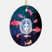 宇宙サメと瞑想芸術 セラミックオーナメント (右)