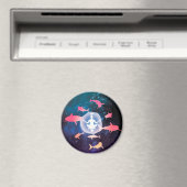 宇宙サメと瞑想芸術 マグネット (インサイチュ (食洗機))
