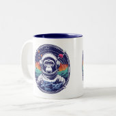 宇宙サル宇宙飛行士 ツートーンマグカップ (正面左)