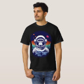 宇宙サル宇宙飛行士 Tシャツ (正面フル)