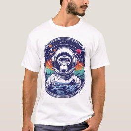 宇宙サル宇宙飛行士 Tシャツ