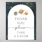 宇宙サンキューサイン |宇宙の好意サイン ポスター (正面)