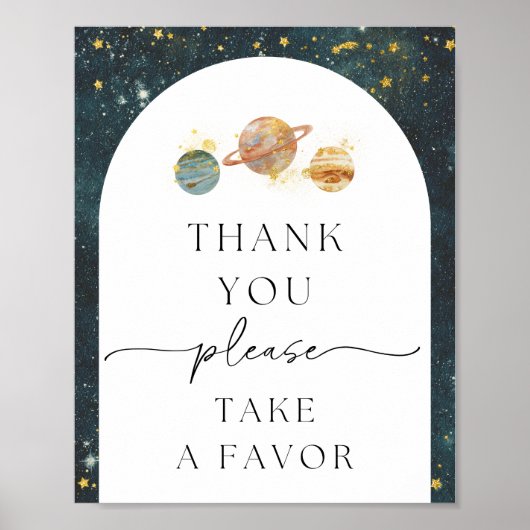 宇宙サンキューサイン |宇宙の好意サイン ポスター (正面)