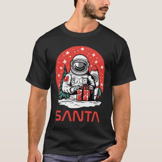 宇宙サンタクロース宇宙飛行士コスモスプレゼントクールC Tシャツ (正面)