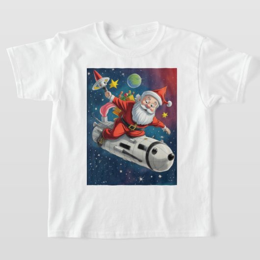 宇宙サンタクロース Tシャツ (レイダウン)