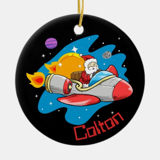 宇宙サンタセラミックオーナメント セラミックオーナメント (正面)