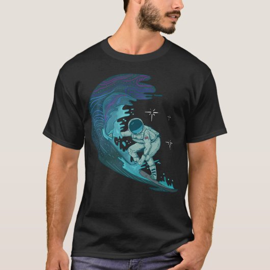 宇宙サーフィン飛行士 Tシャツ (正面)