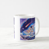 宇宙サーフィン コーヒーマグカップ (正面右)