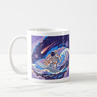 宇宙サーフィン コーヒーマグカップ