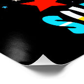 宇宙サーフウィズサンタインコズミックアドベンチャーデザイン ポスター (コーナー)