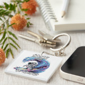 宇宙サーフノリミテッドシャツ キーホルダー (正面右)