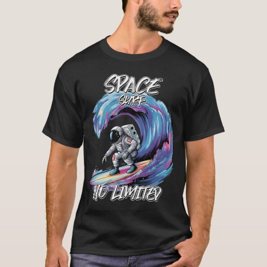 宇宙サーフNo Limitsデザイン Tシャツ (正面)