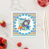 宇宙シップ4th誕生日紙ナプキンス スタンダードカクテルナプキン (インサイチュ)