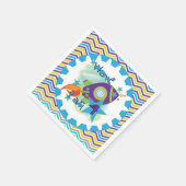 宇宙シップ4th誕生日紙ナプキンス スタンダードカクテルナプキン (角)