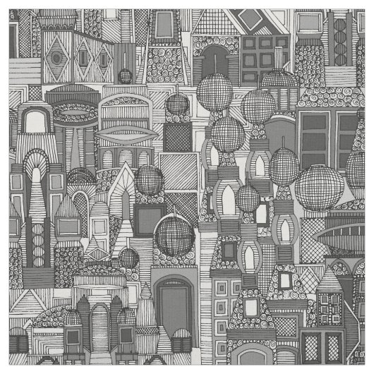 宇宙シティサンレッド ファブリック (見本)