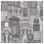 宇宙シティサンレッド ファブリック (クローズアップ)