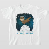 宇宙シャツおもしろい宇宙動物 Tシャツ (レイダウン)