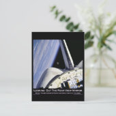 宇宙シャトルから宇宙空間を見つめる ポストカード (スタンド正面)