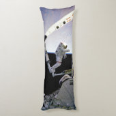 宇宙シャトルと宇宙飛行士 ボディピロー (裏面 (縦))