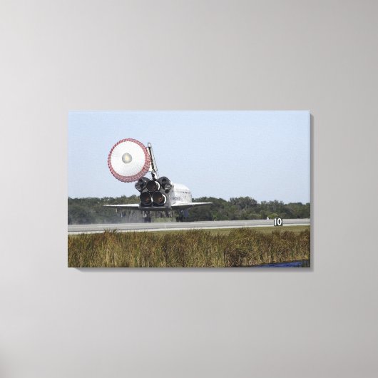 宇宙シャトルアトランティスがドラッグシュート3 キャンバスプリント (正面)