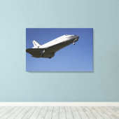 宇宙シャトルアトランティスが滑走路33に接近2 キャンバスプリント (インサイチュ (ウッドフロア))