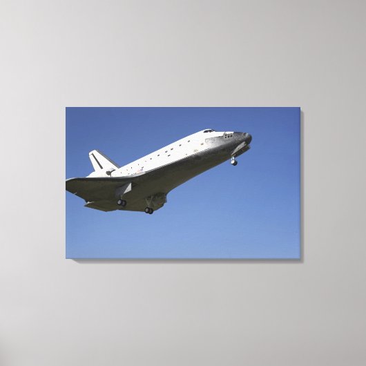 宇宙シャトルアトランティスが滑走路33に接近2 キャンバスプリント (正面)