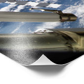 宇宙シャトルアトランティスとソユーズ宇宙船 フォトプリント (角)