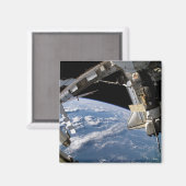 宇宙シャトルアトランティスとソユーズ宇宙船 マグネット (正面/裏面)