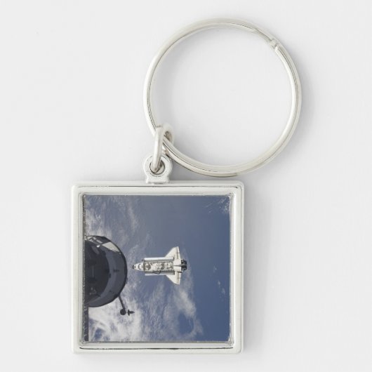 宇宙シャトルアトランティスとロシアの宇宙船 キーホルダー (正面)