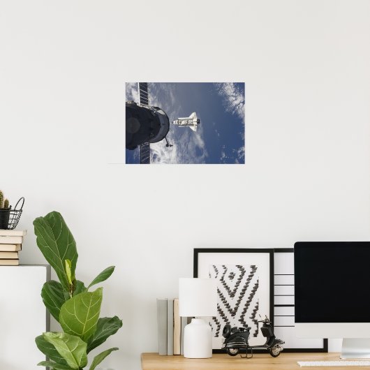宇宙シャトルアトランティスとロシアの宇宙船 ポスター (ホームオフィス)