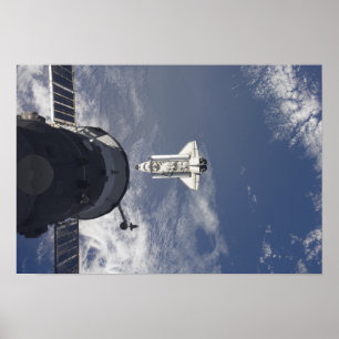 宇宙シャトルアトランティスとロシアの宇宙船 ポスター