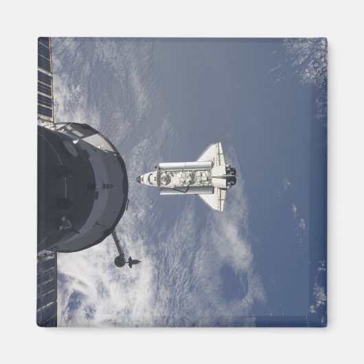 宇宙シャトルアトランティスとロシアの宇宙船 マグネット (正面)