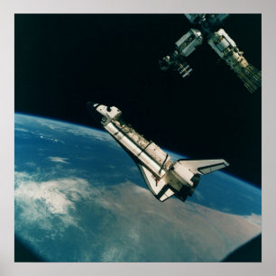 宇宙シャトルアトランティスとMIR ポスター