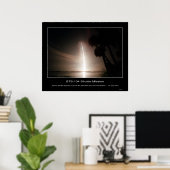 宇宙シャトルアトランティスの円弧を静止した黒に ポスター (ホームオフィス)