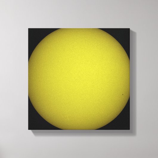 宇宙シャトルアトランティスはシルエットで見られる キャンバスプリント (正面)