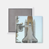 宇宙シャトルアトランティスは発射台に座る マグネット (正面/裏面)