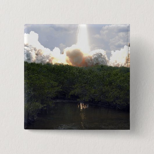 宇宙シャトルアトランティスは14をリフト 缶バッジ (正面)