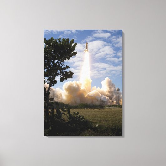 宇宙シャトルアトランティスは19をリフト キャンバスプリント (正面)