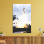 宇宙シャトルアトランティスは4をリフト キャンバスプリント (インサイチュ (リビング))