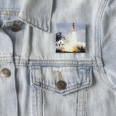 宇宙シャトルアトランティスは4をリフト 缶バッジ (インサイチュ)