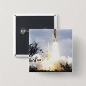 宇宙シャトルアトランティスは4をリフト 缶バッジ (正面&裏面)